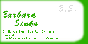 barbara sinko business card